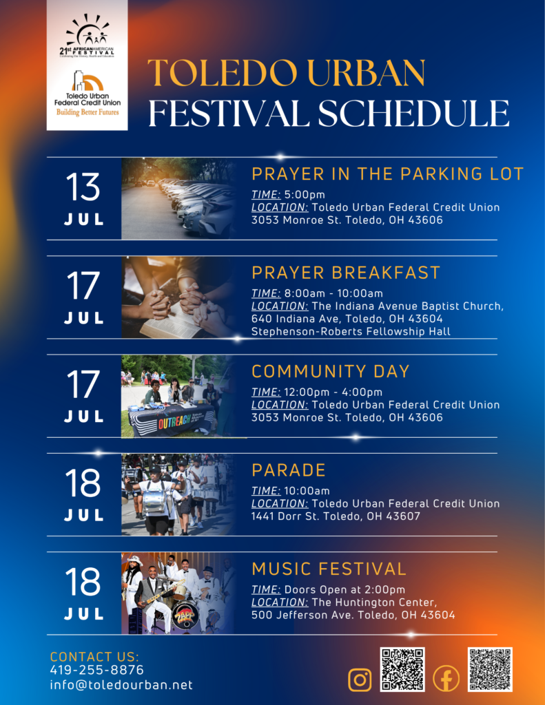 Toledo Urban Festival Schedule